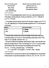 Đề xuất đề thi duyên hải Bắc bộ năm học 2013 - 2014 môn Hoá học lớp 10
